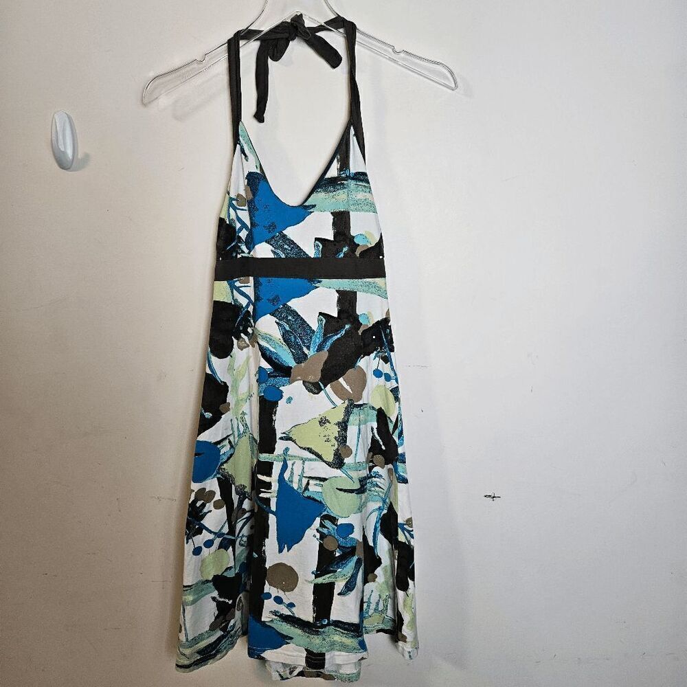 Patagonia Abstract Print Stretch Halter Dress with Builtโin Bra Womens Multicolo
